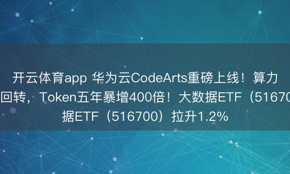 开云体育app 华为云CodeArts重磅上线！算力价钱20岁首次回转，Token五年暴增400倍！大数据ETF（516700）拉升1.2%