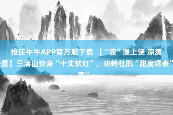 抢庄牛牛APP官方版下载 【“浪”漫上饶 凉爽一夏】三清山变身“十丈软红”，峻岭杜鹃“甜度爆表”~