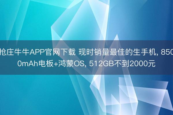 抢庄牛牛APP官网下载 现时销量最佳的生手机, 8500mAh电板+鸿蒙OS, 512GB不到2000元