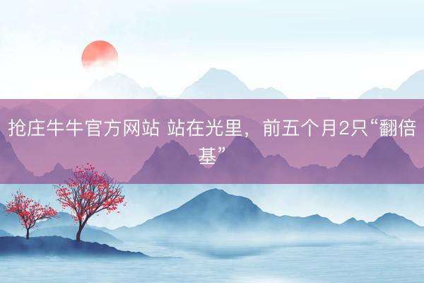 抢庄牛牛官方网站 站在光里，前五个月2只“翻倍基”