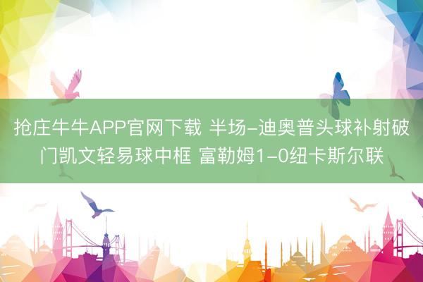 抢庄牛牛APP官网下载 半场-迪奥普头球补射破门凯文轻易球中框 富勒姆1-0纽卡斯尔联