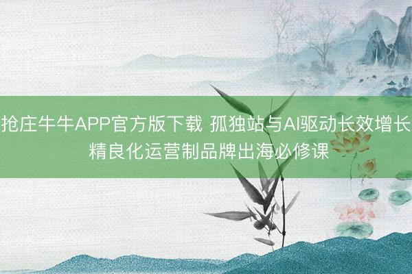 抢庄牛牛APP官方版下载 孤独站与AI驱动长效增长 精良化运营制品牌出海必修课